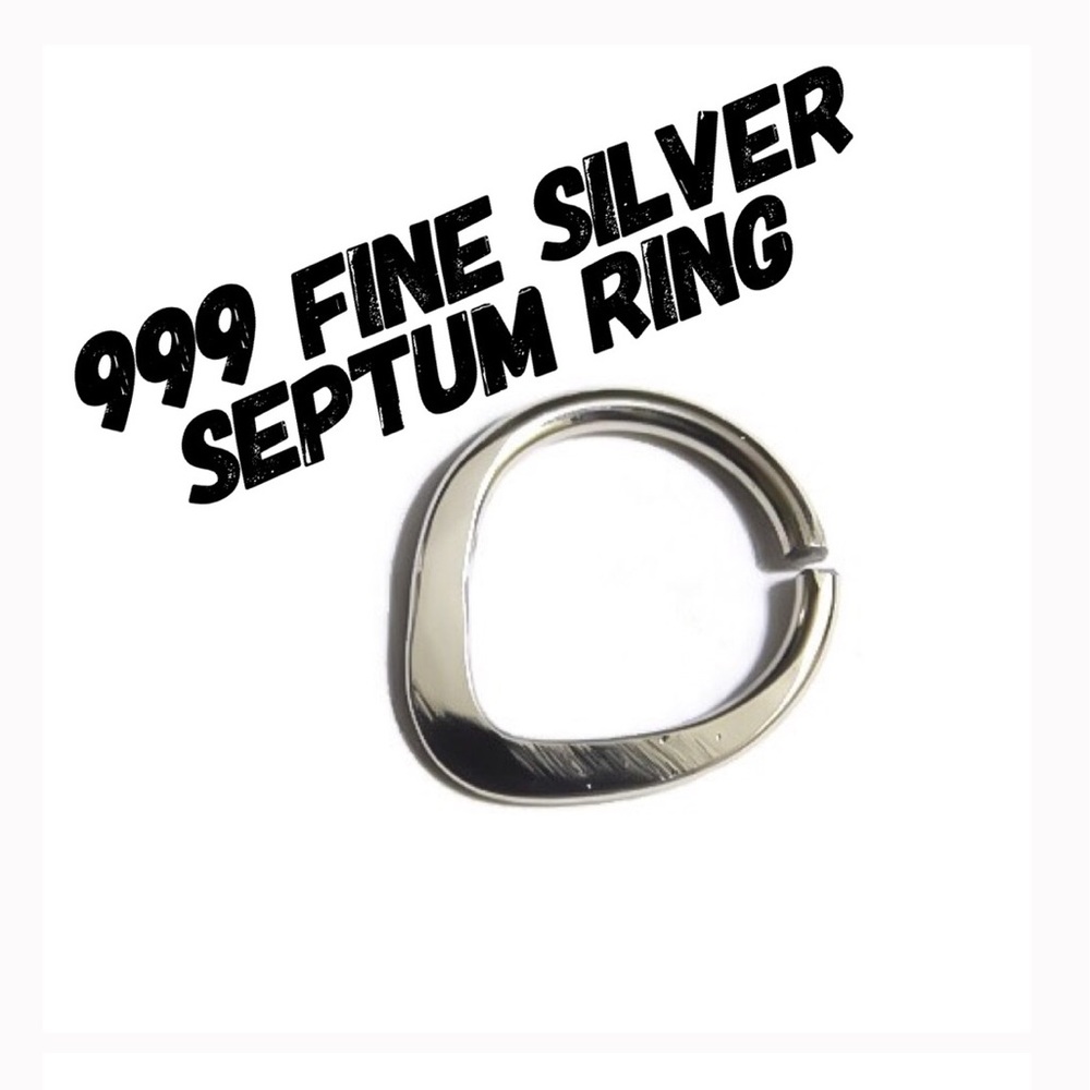 3 PACK! Cute 925 Sterling Silver Chevron V Shaped Septum Ring Hammered/Flattened